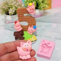 Molde e Silicone Porquinho Cód 1795