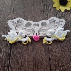 Molde de Silicone Dois Anjos cód 842