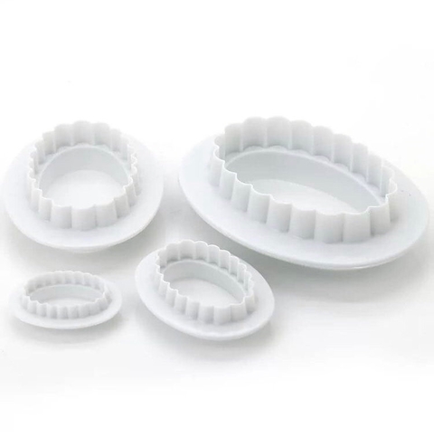 Kit Cortador Oval Dupla Face Babado e Liso