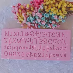 Molde de Silicone Alfabeto Delicado cód 464 - Molde de Silicone 