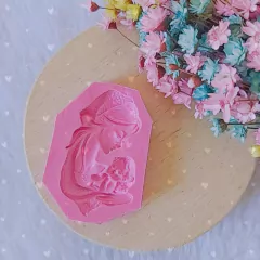 Molde de Silicone Silhueta Mãe/Santa cód 1677 - Molde de Silicone 