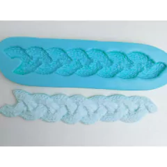 Molde de Silicone Cordão Tricô/ Crochê cód 834 - Molde de Silicone 