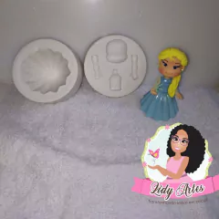 Molde de Silicone Princesa/ Vestido 3D cód 1424