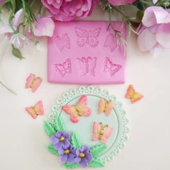 Molde de Silicone Borboletas cód 922