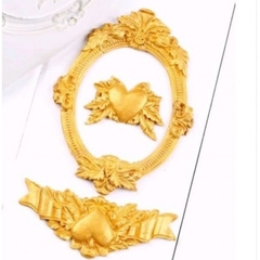 Molde Moldura com Coração Cód 33