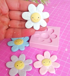 Molde de Silicone Flor Alegre M cód 581