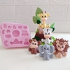 Molde de Silicone Multi Bichinhos cód 348 | Animais Safari, Fazendinha