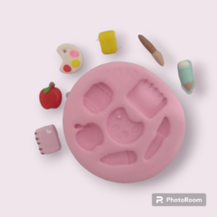Molde Kit Escola cód 1966 - Molde de Silicone 