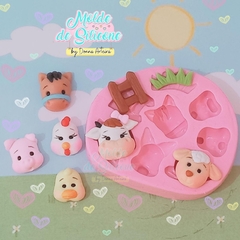 Molde de Silicone Bichinhos Fazendinha Cód 1520 na internet