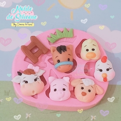 Molde de Silicone Bichinhos Fazendinha Cód 1520 - comprar online