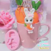 Molde de Silicone Boneca Fofinha - Aplique de Laço cód 1583