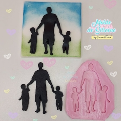Molde Silhueta Pai e Filhos Cód 1765