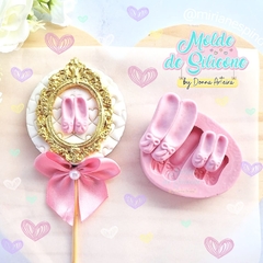 Molde de Silicone 2 Sapatilhas Cód 1764