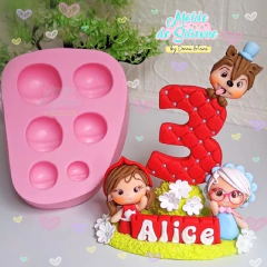 Molde de Silicone Kit Cabeças Cód 1011