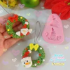 Molde de silicone Aplique Gorro de Natal e Papai Noel Cód 1071