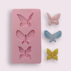 Molde de Silicone Trio Borboletas 02 Cód 439