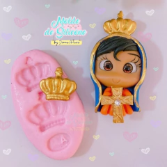 Molde de Silicone Duas Coroas Cód 1485