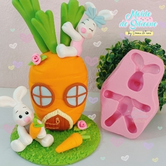 Molde de Silicone Coelho Fofo Cód 337