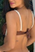 TOP BIQUINI ARO QUADRADO SERENA MARROM COM OFFWHITE na internet