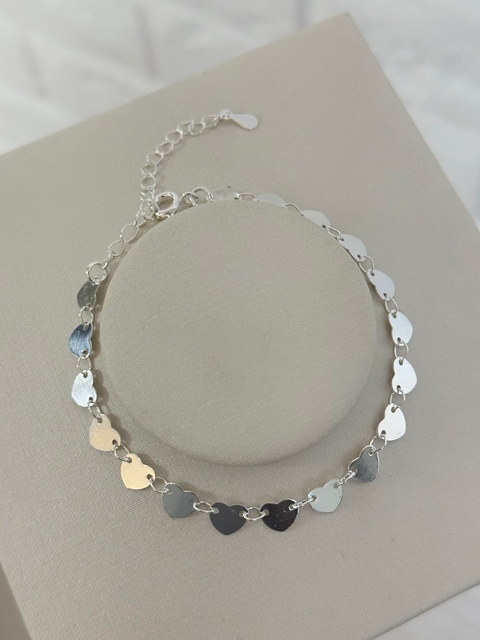 Pulseira Corações - Prata - comprar online