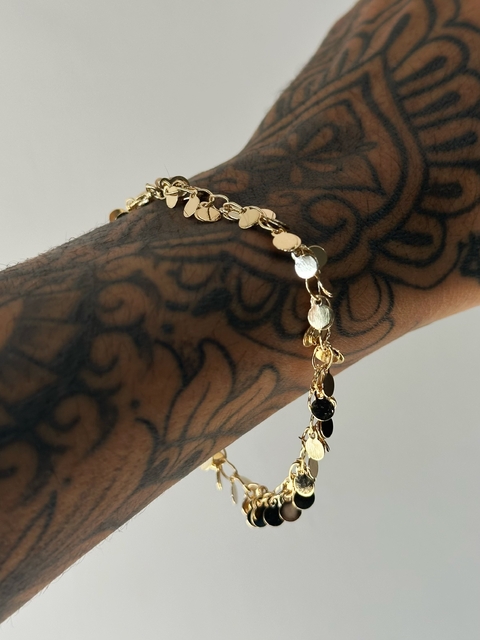 Pulseira Medalhinhas - Dourado