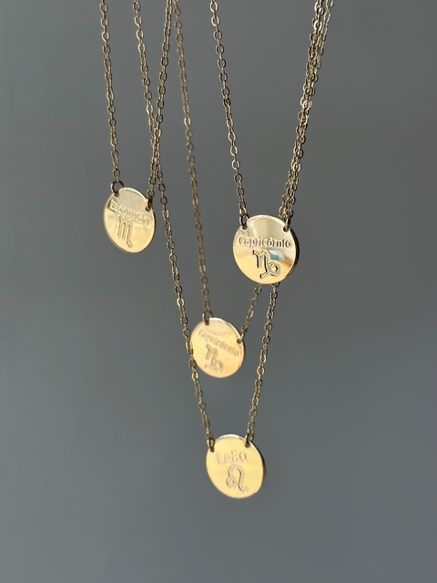 Corrente Medalha Signo - Dourado