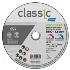 Disco de Corte Norton Classic Basic 180x1,6x22,23