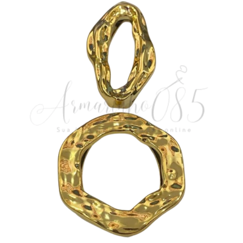 Fivela Dourada Organica Passante C/10 unidades - Escolha o modelo