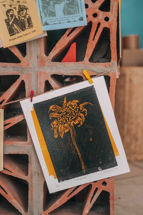 XILOGRAVURA - GIRASSOL - comprar online