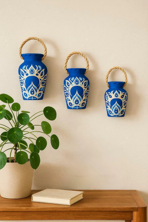 TRIO - Bandinha Cerâmica Potiguar - Corda Grossa - AZUL - comprar online