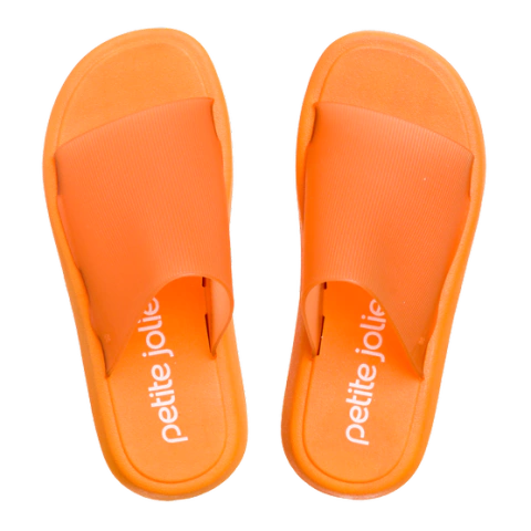 Chinelo Petite Jolie Slide Lê Translúcido Laranja