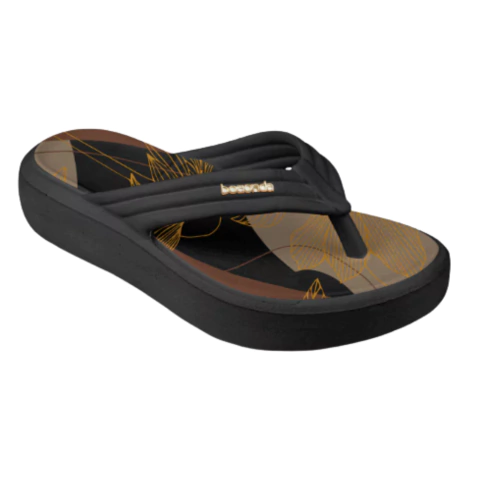 Chinelo Alana Boaonda Preto / Garden - comprar online