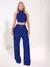 9622a Conjunto Longo Alfaiataria de Cropped frente única e calça - comprar online