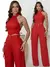 9622a Conjunto Longo Alfaiataria de Cropped frente única e calça - comprar online