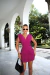 9625a Vestido liso alfaiataria com bolsos na saia - Tropical Fashion
