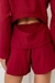 Imagem do Conjunto Alfaiataria Feminino Colete Cropped Duplo e Shorts 9839