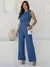 Macacão Longo Elegant com Detalhe na Cintura alfaiataria 9799 - loja online