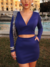 9061a Vestido curto liso com manga e detalhes nas costas - Tropical Fashion