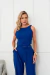 Conjunto Feminino Cropped e Calça Alfaiataria Elástico nas Costas e Cinto 9805