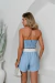 9855a Conjunto Bicolor Curto Feminino Cropped e Shorts - comprar online
