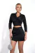 9393a Macacão curto shorts/saia Blazer - Tropical Fashion