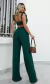 9722a Conjunto Longo alfaiataria Cropped Com Babado e Calça Pantalona - comprar online