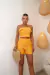 9746a Conjunto Feminino Alfaiataria de Cropped Tomara Que Caia e Shorts - Tropical Fashion