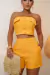 Imagem do 9746a Conjunto Feminino Alfaiataria de Cropped Tomara Que Caia e Shorts