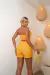 9746a Conjunto Feminino Alfaiataria de Cropped Tomara Que Caia e Shorts - loja online