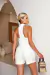 9813a Conjunto alfaiataria Feminino Curto Blusa Gola Alta e Shorts - loja online
