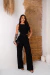Conjunto Feminino Cropped e Calça Alfaiataria Elástico nas Costas e Cinto 9805 - Tropical Fashion