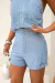 9861a Conjunto Curto Blusa Renda Com Shorts Alfaiataria - loja online