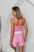 9855a Conjunto Bicolor Curto Feminino Cropped e Shorts - loja online