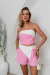 9855a Conjunto Bicolor Curto Feminino Cropped e Shorts - Tropical Fashion